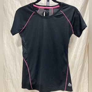 Black & Pink Reebok workout t-shirt size S